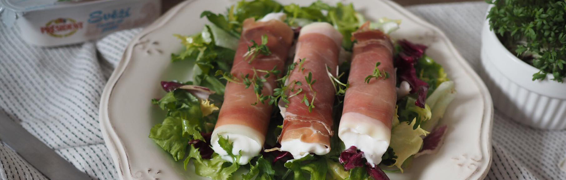 Lehký salát s prosciutto rolkami placeholder