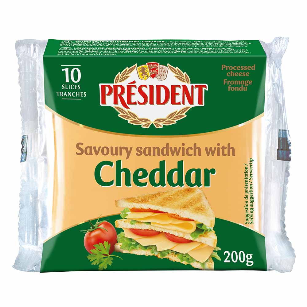 Président Cheddar toast plátky